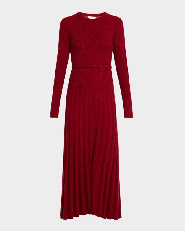 Ribbed Cashmino Convertible Midi Dress